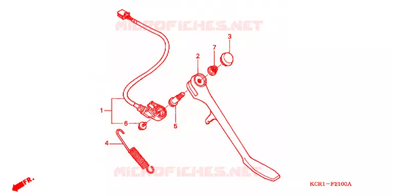 SIDE STAND Honda MOTO 250 MAGNA 2003  VT250C3