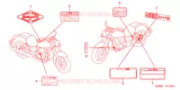 CAUTION LABEL for Honda SHADOW 400 CLASSIC SPECIAL EDITION 2008