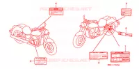 CAUTION LABEL for Honda SHADOW 750 2001