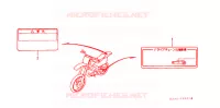 CAUTION LABEL for Honda CR 250 R 1997