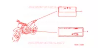 CAUTION LABEL for Honda CR 250 R 2005