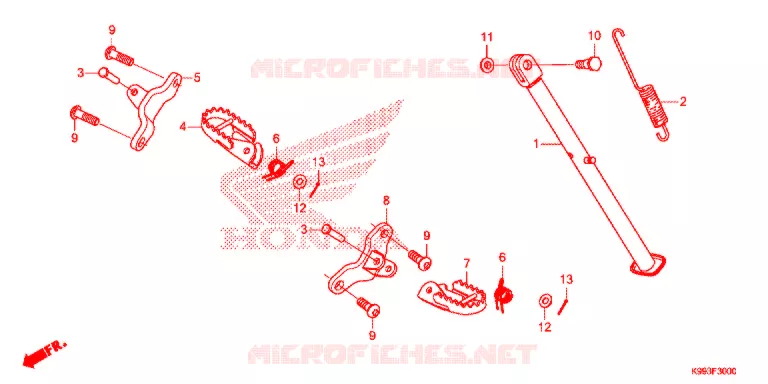 FOOT REST - STAND Honda MOTO 250 CRF 2019  CRF250FK
