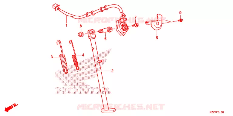 SIDE STAND Honda MOTO 250 CRF 2019  CRF250LK