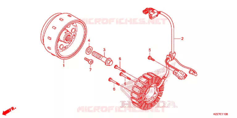 ALTERNATOR COVER Honda MOTO 250 CRF 2021  CRF250RLK