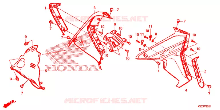 RADIATOR SIDE PANELS (CRF250RL/RLA) Honda MOTO 250 CRF 2019  CRF250RLK
