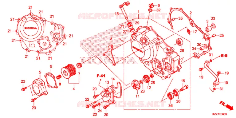 RIGHT CRANKCASE COVER Honda MOTO 250 CRF 2020  CRF250RLK