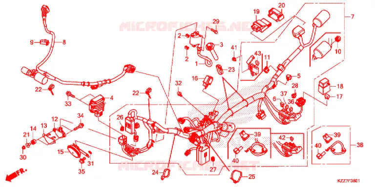 WIRE HARNESS (CRF250RL/RLA) Honda MOTO 250 CRF 2020  CRF250RLK