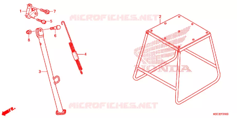 SIDE STAND Honda MOTO 250 CRF 2019  CRF250XJ