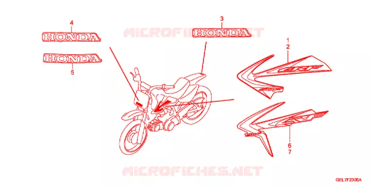 STICKERS Honda MOTO 50 CRF 2019  CRF50FK
