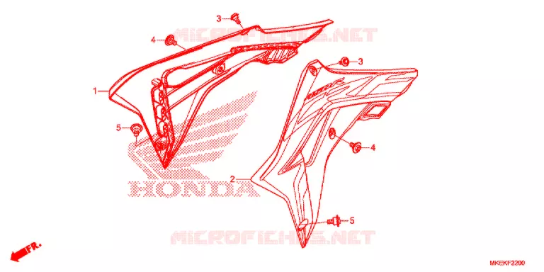RADIATOR GUARDS (CRF450R/RWE) Honda MOTO 450 CRF 2020  CRF450RL