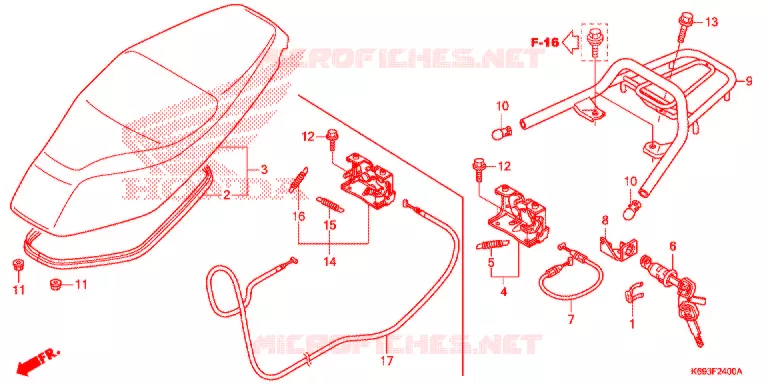 LUGGAGE RACK Honda SCOOTER 125 ACTIVA 2019  NSC1255WHK