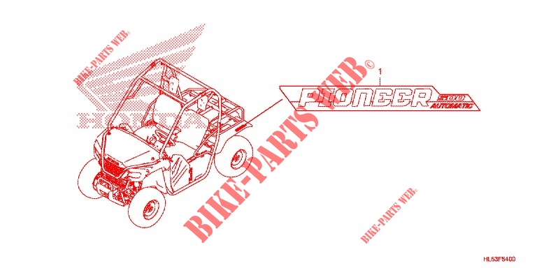 STICKERS for Honda PIONEER 500 M2 2019