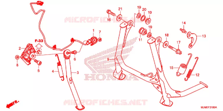 SIDE STAND Honda MOTO 800 CROSSRUNNER 2019  VFR800XK