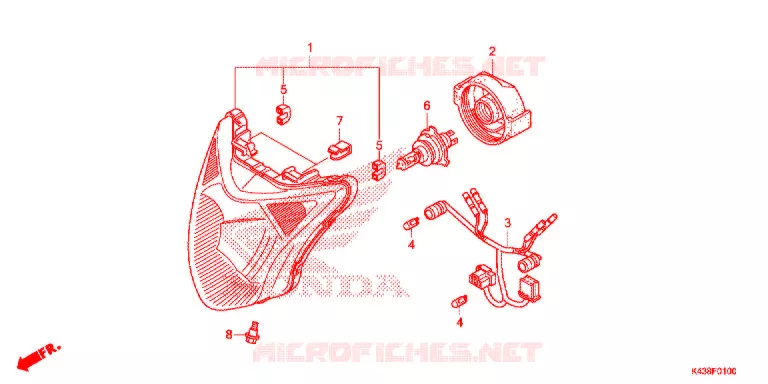 HEADLIGHT Honda MOTO 160 HORNET 2017  CBF160MG