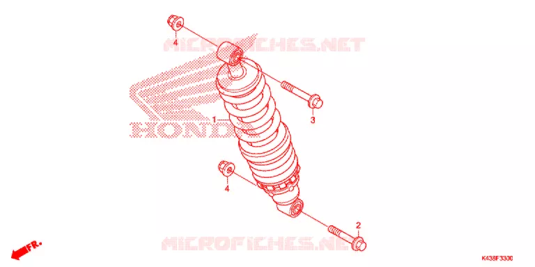 REAR SHOCK ABSORBER (2) Honda MOTO 160 HORNET 2017  CBF160MG