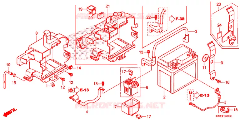 TOOLS - BATTERY BOX Honda MOTO 160 HORNET 2017  CBF160MG