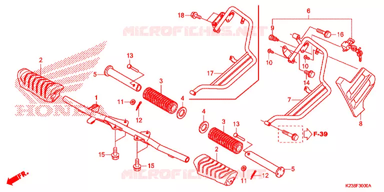 PEDAL Honda MOTO 110 CD 2016  CB110C2MG