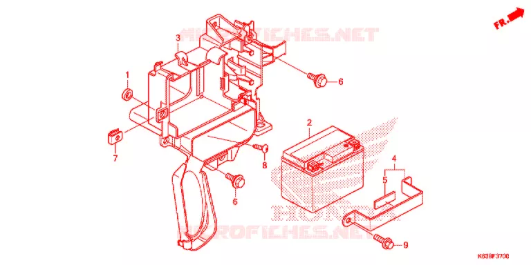 TOOLS - BATTERY BOX Honda MOTO 110 CD 2017  CB110C2H