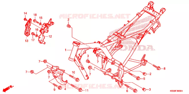 FRAME Honda MOTO 110 CD 2017  CB110C2MH