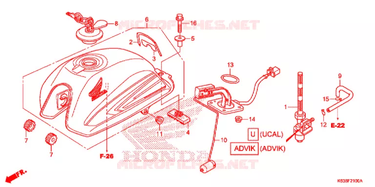 FUEL TANK Honda MOTO 110 CD 2017  CB110C2MH