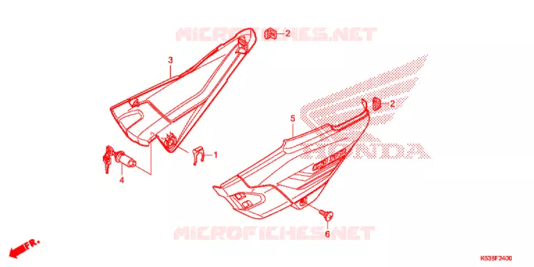 SIDE COVERS Honda MOTO 110 CD 2017  CB110C2MH