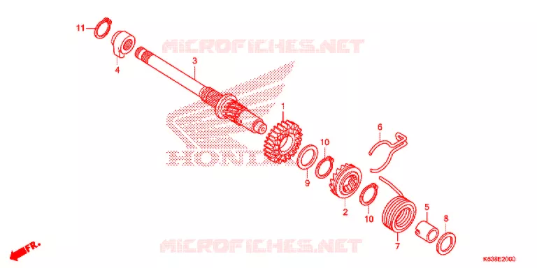 VARIATOR - KICK STARTER SPINDLE Honda MOTO 110 CD 2017  CB110C2MH
