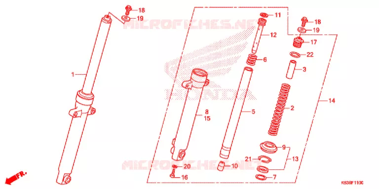 FRONT FORK Honda MOTO 110 CD 2017  CB110C2MH