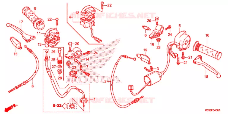 LEVER - SWITCH - CABLE Honda MOTO 110 CD 2017  CB110C2MH