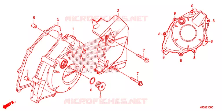 SWINGARM - LEFT CRANKCASE COVER Honda MOTO 110 CD 2017  CB110C2MH