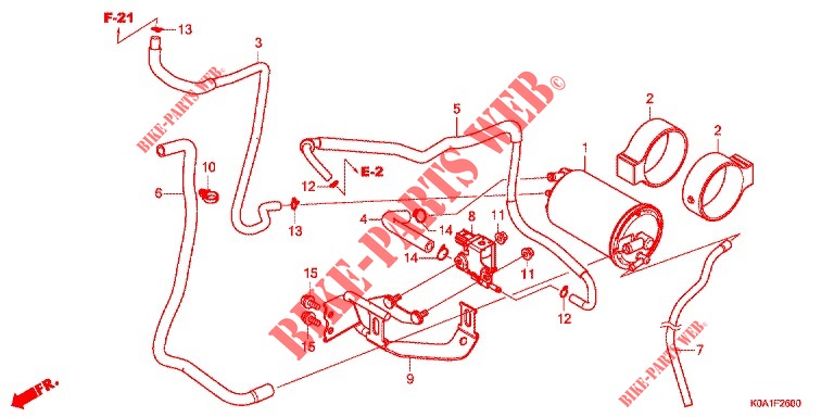 AIR INJECTION SYSTEM for Honda CB 250 R ABS 2021