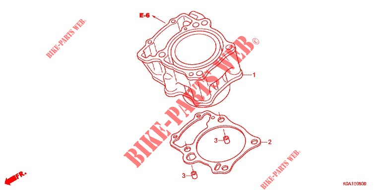 CYLINDER for Honda CB 250 R ABS 2021