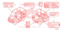 CAUTION LABEL for Honda PIONEER 700 M4 DELUXE 2020