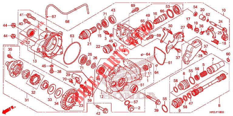 FRONT FINAL GEAR for Honda FOURTRAX 420 RANCHER 4X4 Manual Shift 2018